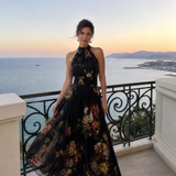 Sior | Rochie Midi Halter cu Imprimeu Floral