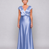 Samouse | Rochie Maxi cu Mâneci Scurte și Corset Înfășurat