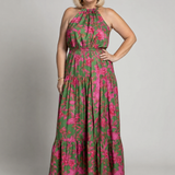 Rowen | Rochie Midi Halter cu Drapaj