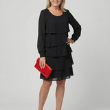 Tímea | Rochie Midi Stratificată Unis