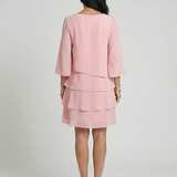 Zita | Rochie Midi Stratificată cu Mâneci Clopot