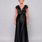 Samouse | Rochie Maxi cu Mâneci Scurte și Corset Înfășurat