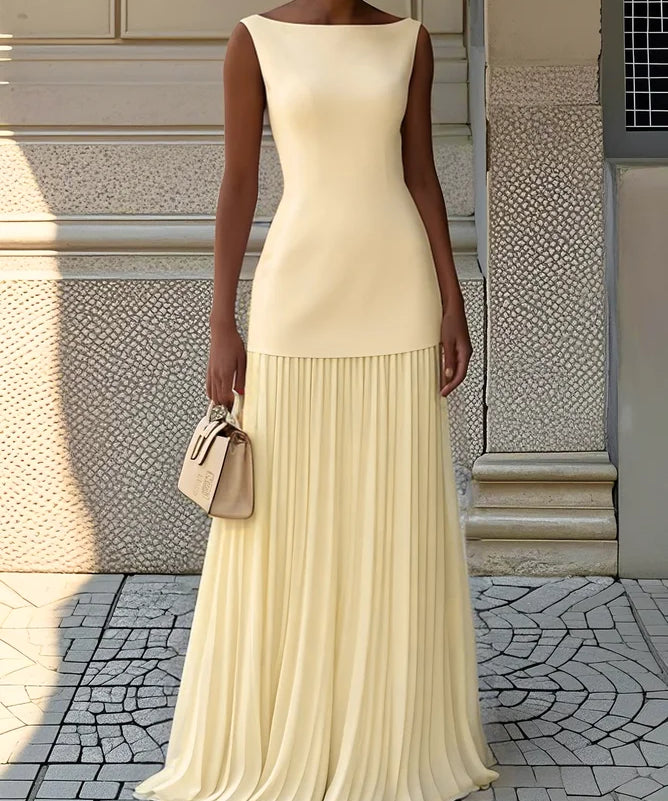 Molly | Rochie lungă plisată