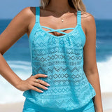 Cristal | Set de tankini cu dantelă care acoperă burtica