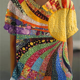 Lila | Cămașă Patchwork cu Soare