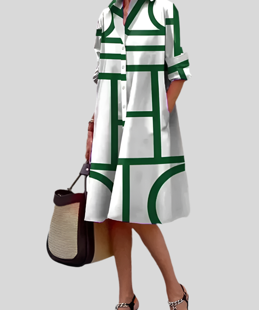 Helen | Rochie Midi Geometrică