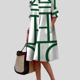 Helen | Rochie Midi Geometrică