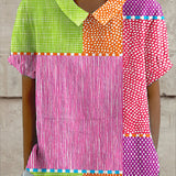 Zoe | Cămașă Patchwork Colorată