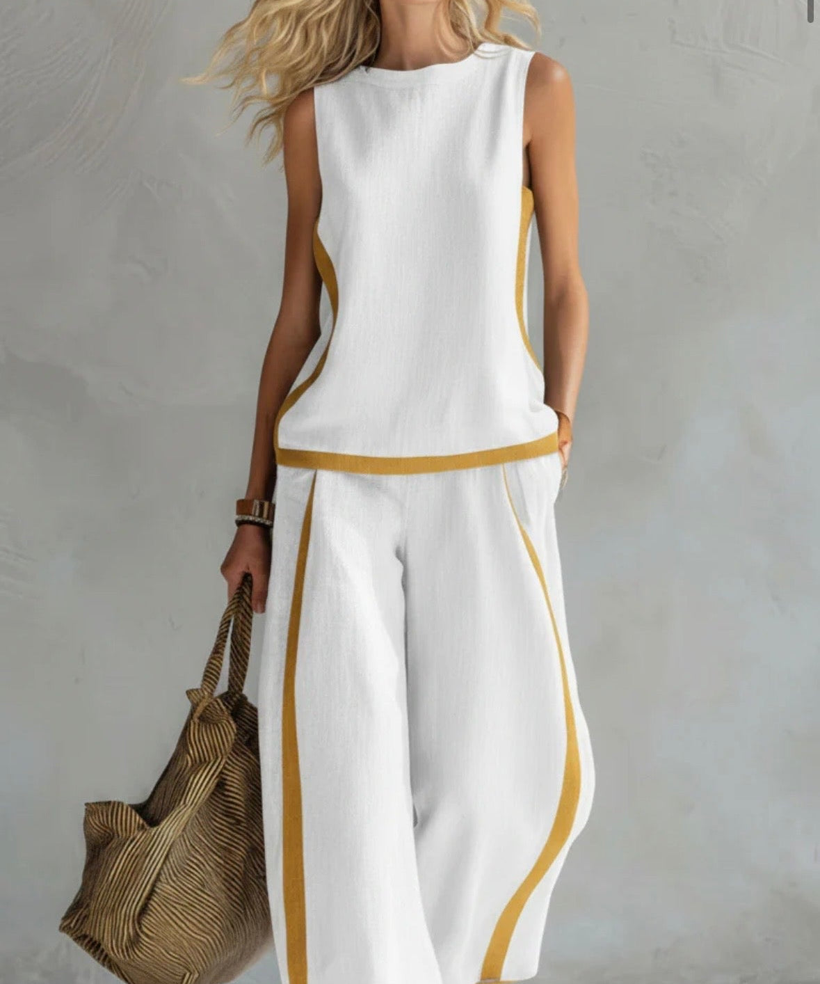 Leila | Set elegant complet din bumbac și in