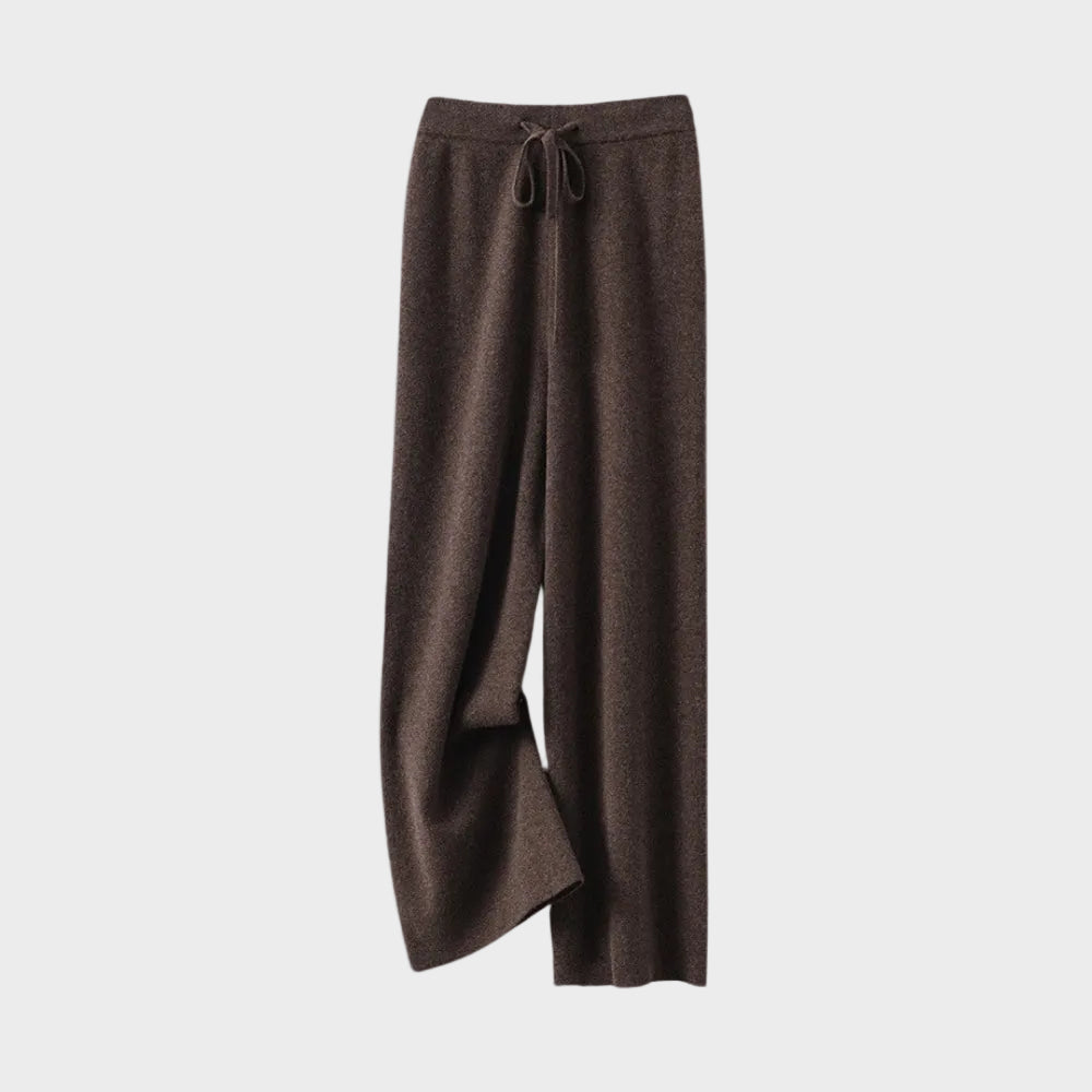 Pantaloni cu Talie Înaltă și Picior Larg