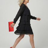 Tímea | Rochie Midi Stratificată Unis