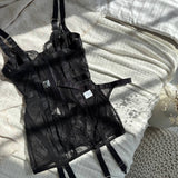 Alessandra™ | Rochie de Noapte Satinată Neagră Mirage