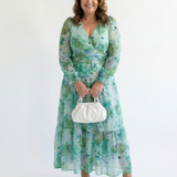 Althea | Rochie Maxi Florală cu Mânecă Lungă