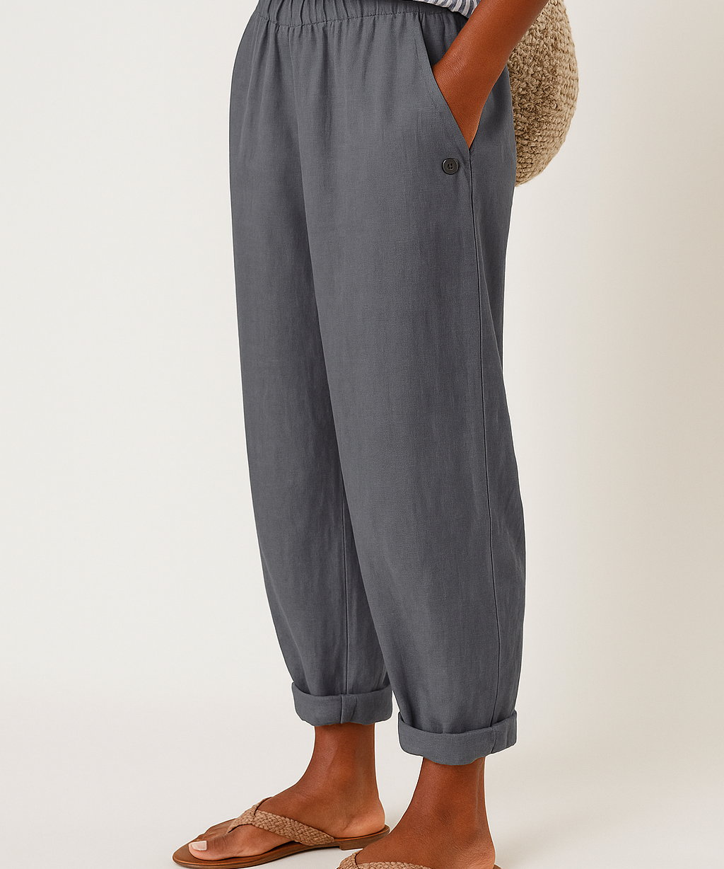 Noraya | Pantaloni eleganți cu buzunare laterale