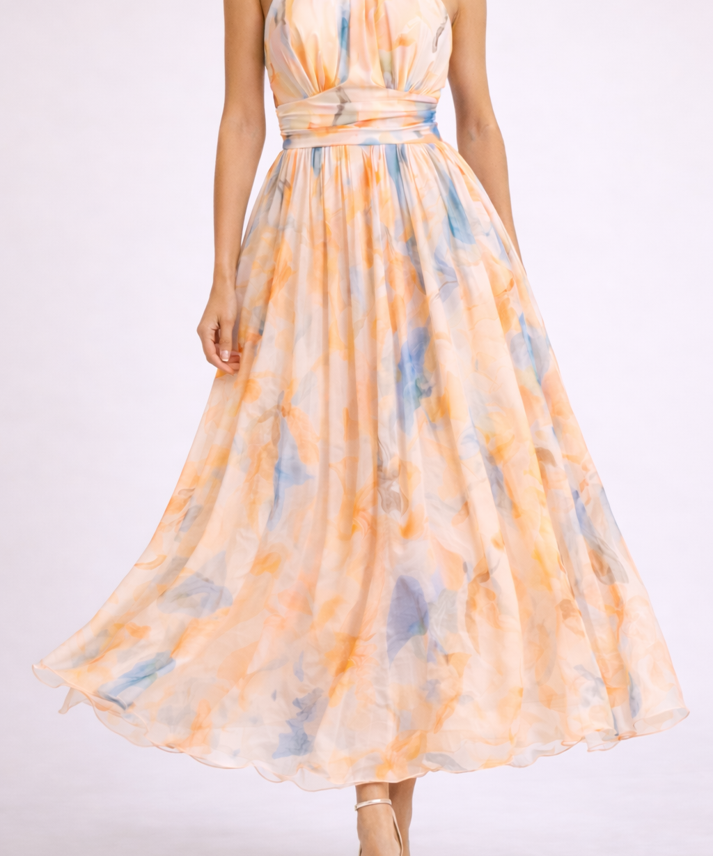 Ioana | Rochie Halter Acuarelă