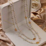 Leena™ | Colier elegant din aur cu perlă