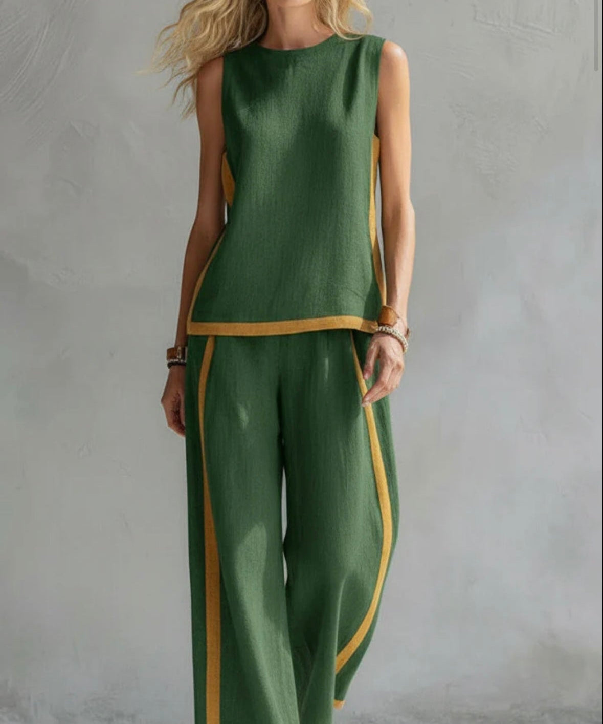 Leila | Set elegant complet din bumbac și in