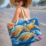 Geantă de Plajă Matlasată Sea Turtle