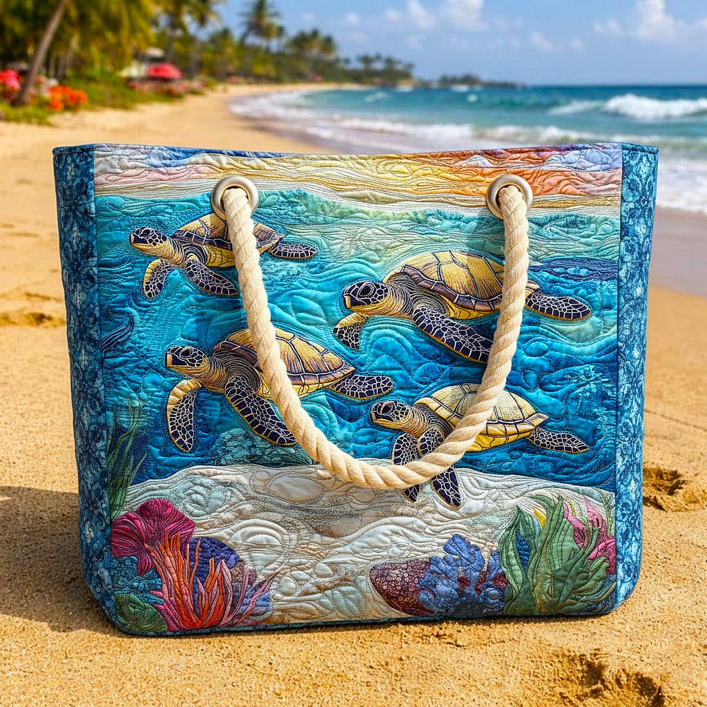 Geantă de Plajă Matlasată Sea Turtle