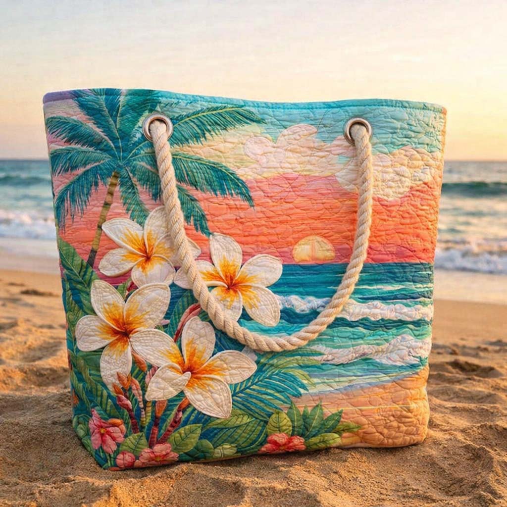 Tropical Vibe Geantă de Plajă Matlasată