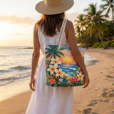 Tropical Vibe Geantă de Plajă Matlasată