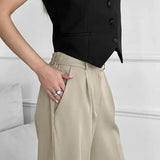 Pantaloni Largi Casual cu Buzunare