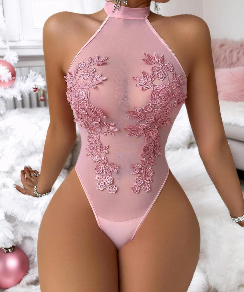 Lara™ | Body din tulle brodat