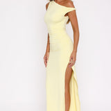 Jade – Rochie de Damă Maxi Elegantă cu Fante Asimetrice