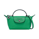 Mini Geantă din Piele cu Mânere – Verde
