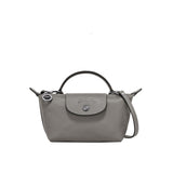 Geantă mini din piele Longchamp - Gri