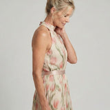 Aurelle | Rochie Midi Halter cu Imprimeu Floral