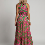 Rowen | Rochie Midi Halter cu Drapaj