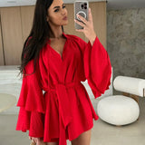 Dina™ | Rochie cămașă lejeră cu curea