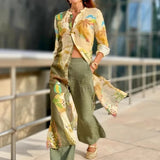 Miréliane – Set Damă Elegant din In și Satin Roșu sau Negru