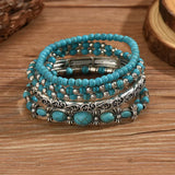 Riikka™ | Set de brățări în stil boho cu perle turcoaz