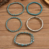 Riikka™ | Set de brățări în stil boho cu perle turcoaz