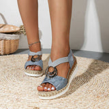 Sandale ortopedice cu toc în wedge confortabile