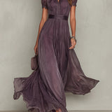 Ashley | Rochie Maxi din Șifon Vintage Elegantă