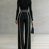 Vera™ - Set elegant cu detalii contrastante