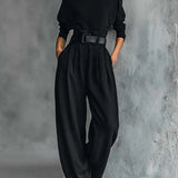 Lisa™ - Set negru din 2 piese cu curea