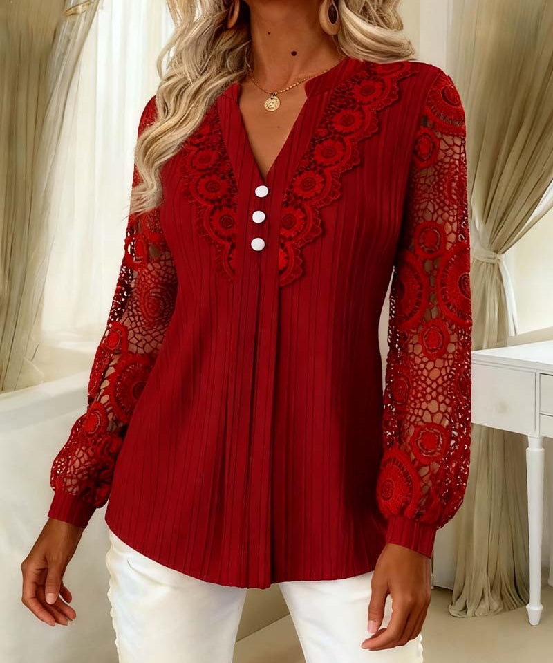 Aurora | Cămașă Elegantă din Dantelă