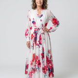 Lillian | Rochie Maxi Florală cu Mânecă Lungă tip Wrap