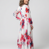 Lillian | Rochie Maxi Florală cu Mânecă Lungă tip Wrap