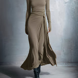 Ilinca | Rochie maxi cu nod lateral