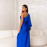 Yolina | Rochie din Satin cu Un Umăr